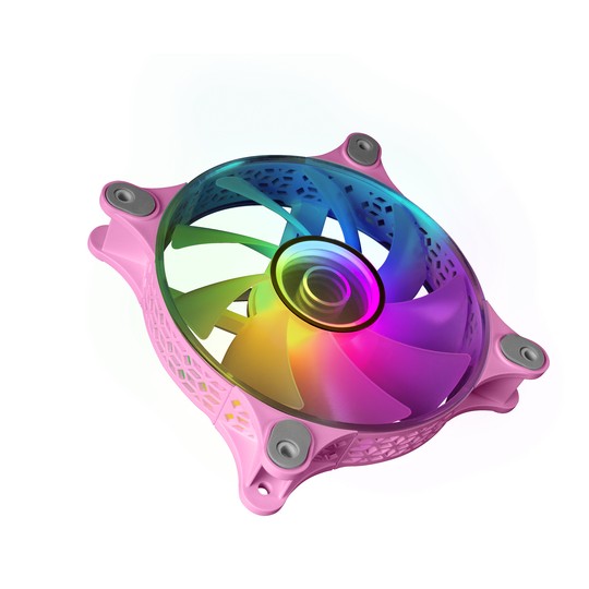 Ventilador Interno Mars Gaming Mf-3d Pink 12x12cm Argb Efecto Espejo Infinito