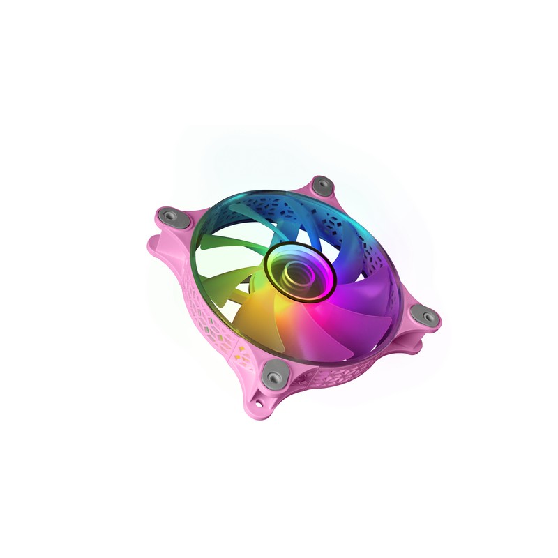 Ventilador Interno Mars Gaming Mf-3d Pink 12x12cm Argb Efecto Espejo Infinito