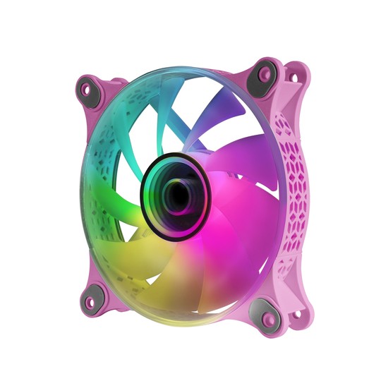 Ventilador Interno Mars Gaming Mf-3d Pink 12x12cm Argb Efecto Espejo Infinito