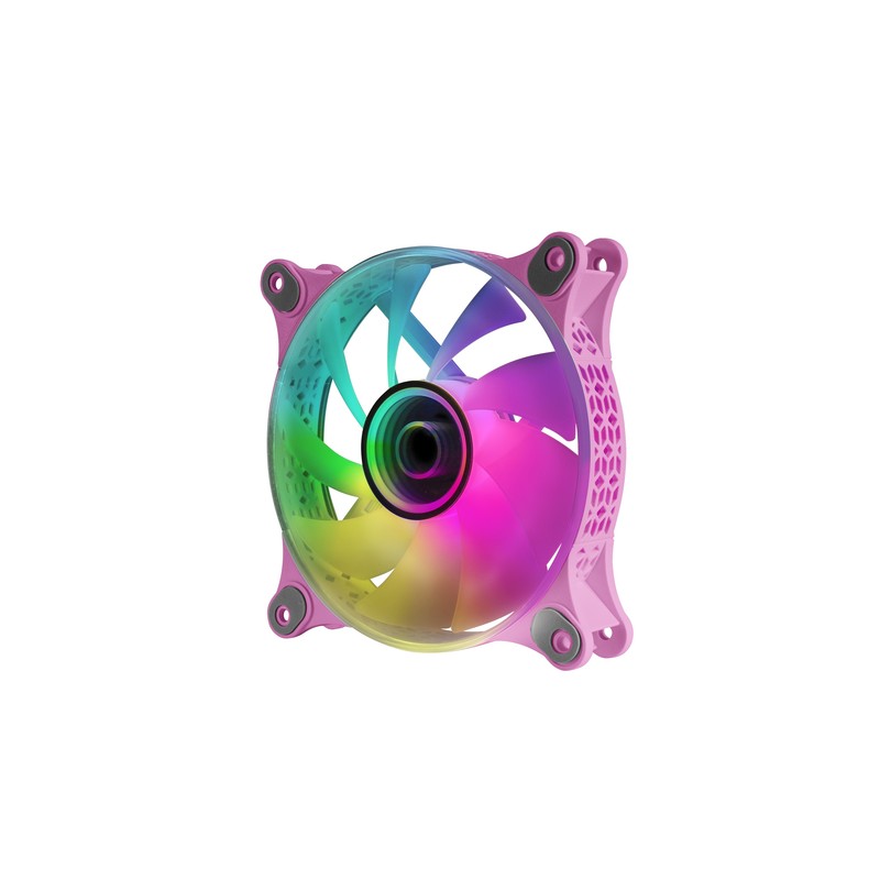Ventilador Interno Mars Gaming Mf-3d Pink 12x12cm Argb Efecto Espejo Infinito