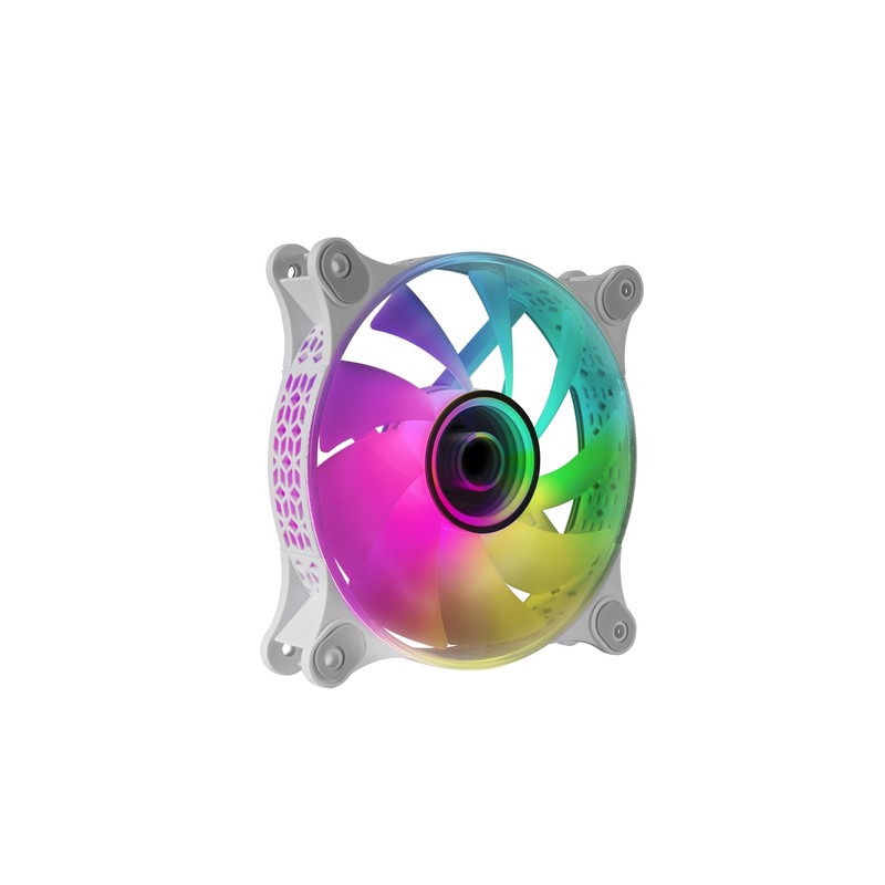 Ventilador Interno Mars Gaming Mf-3d White 12x12cm Argb Efecto Espejo Infinito