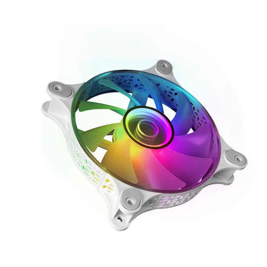 Ventilador Interno Mars Gaming Mf-3d White 12x12cm Argb Efecto Espejo Infinito