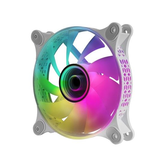 Ventilador Interno Mars Gaming Mf-3d White 12x12cm Argb Efecto Espejo Infinito