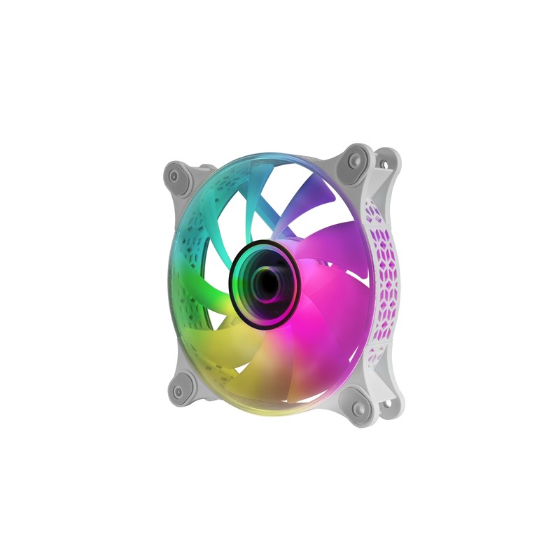 Ventilador Interno Mars Gaming Mf-3d White 12x12cm Argb Efecto Espejo Infinito