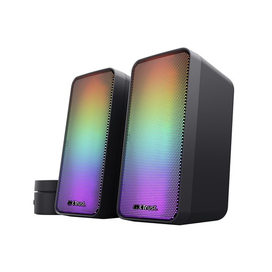 Altavoces 2.0 Trust 2.0 Wezz Rgb 6w Rms 12w Max Usb Color Negro 24587