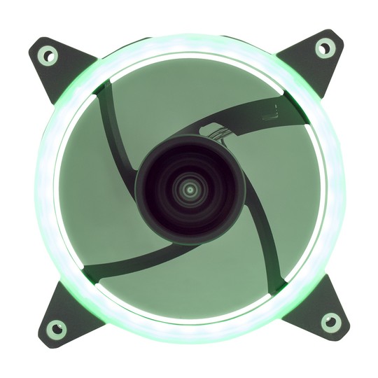 Ventilador Interno Unyka Candy 120mm Anillo Led Verde 7 Aspas 1400rpm