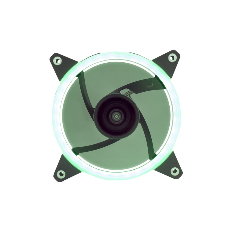 Ventilador Interno Unyka Candy 120mm Anillo Led Verde 7 Aspas 1400rpm