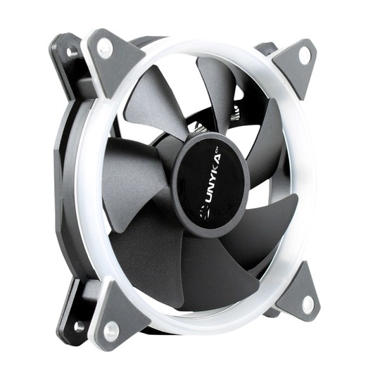 Ventilador Interno Unyka Candy 120mm Anillo Led Verde 7 Aspas 1400rpm