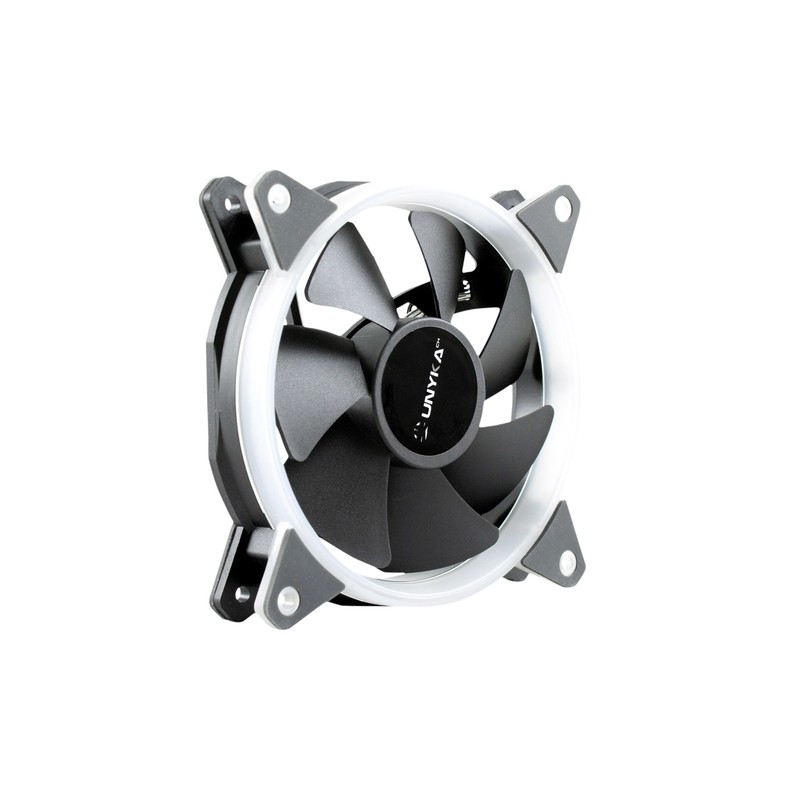 Ventilador Interno Unyka Candy 120mm Anillo Led Verde 7 Aspas 1400rpm