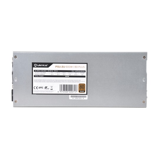 Fuente De Alimientacion Para Servidor Unykach Pro Flex 2u 600w 80plus Bronze Apfc