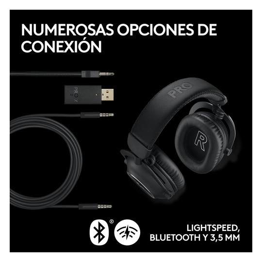 Headset Logitech Wireless Gaming Pro X 2 Lightspeed Black P/n: 981-001263