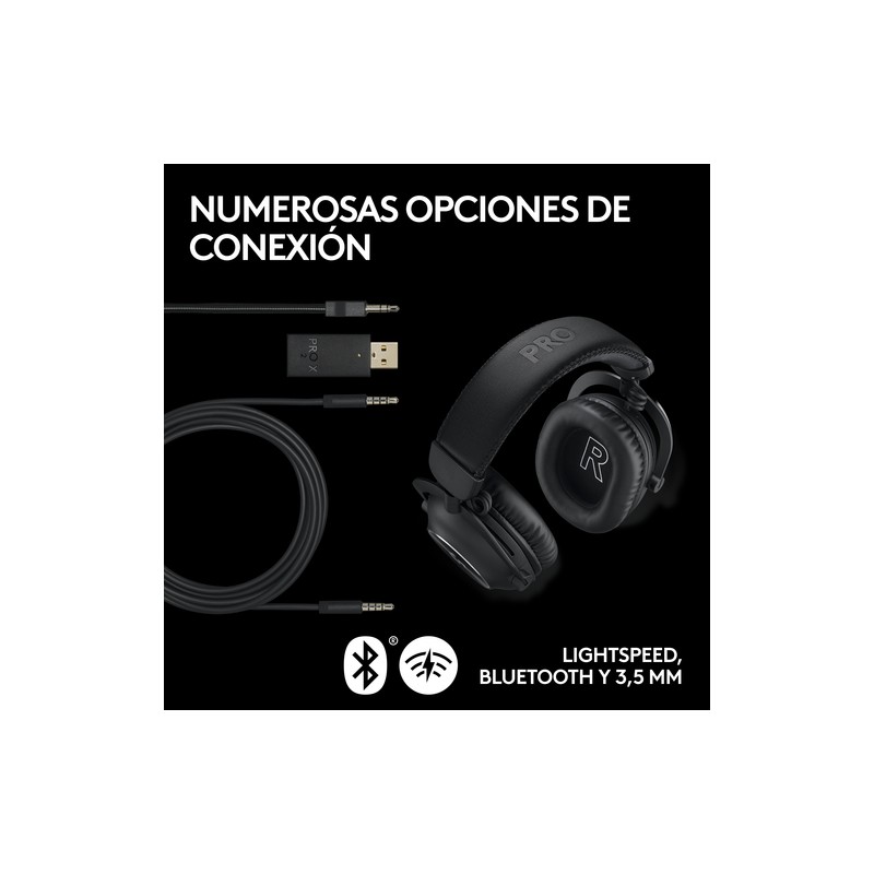 Headset Logitech Wireless Gaming Pro X 2 Lightspeed Black P/n: 981-001263
