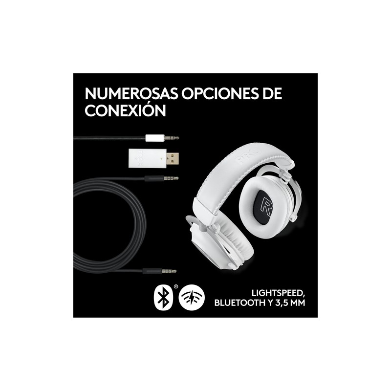 Headset Logitech Wireless Gaming Pro X 2 Lightspeed White P/n: 981-001269