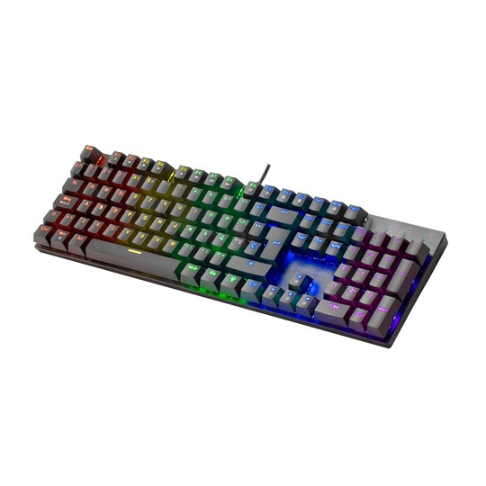 Teclado Mecanico En Italiano Mars Gaming Mk422 Black Switch Azul Pr De 100hz Anti-ghosting Avanzado Iluminacion Rgb
