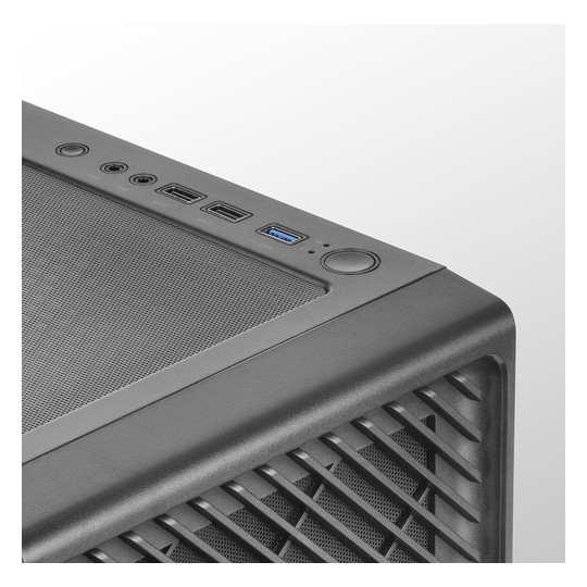 Caja Atx Semitorre Gaming Mars Gaming Mc-f Black Frontal Metal Mesh 3 Ventiladores Argb 120mm +1 Tra