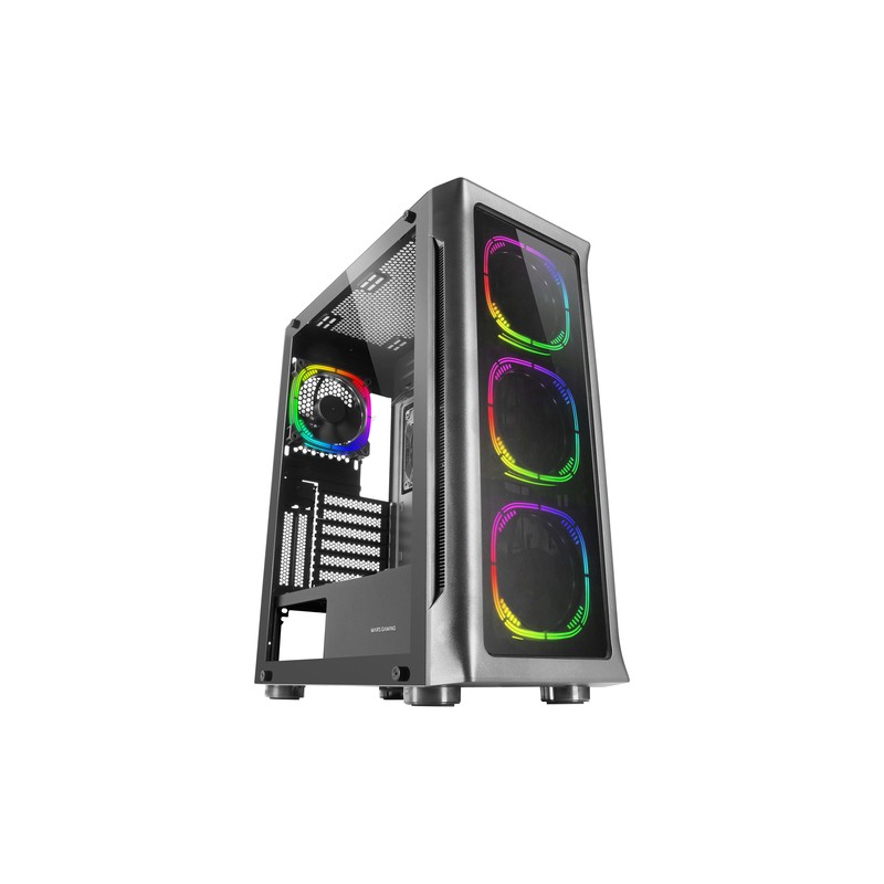 Caja E-atx Torre Gaming Mars Gaming Mc-neo Black Premium 4 Ventiladores Argb Frontal Y Lateral De Cr
