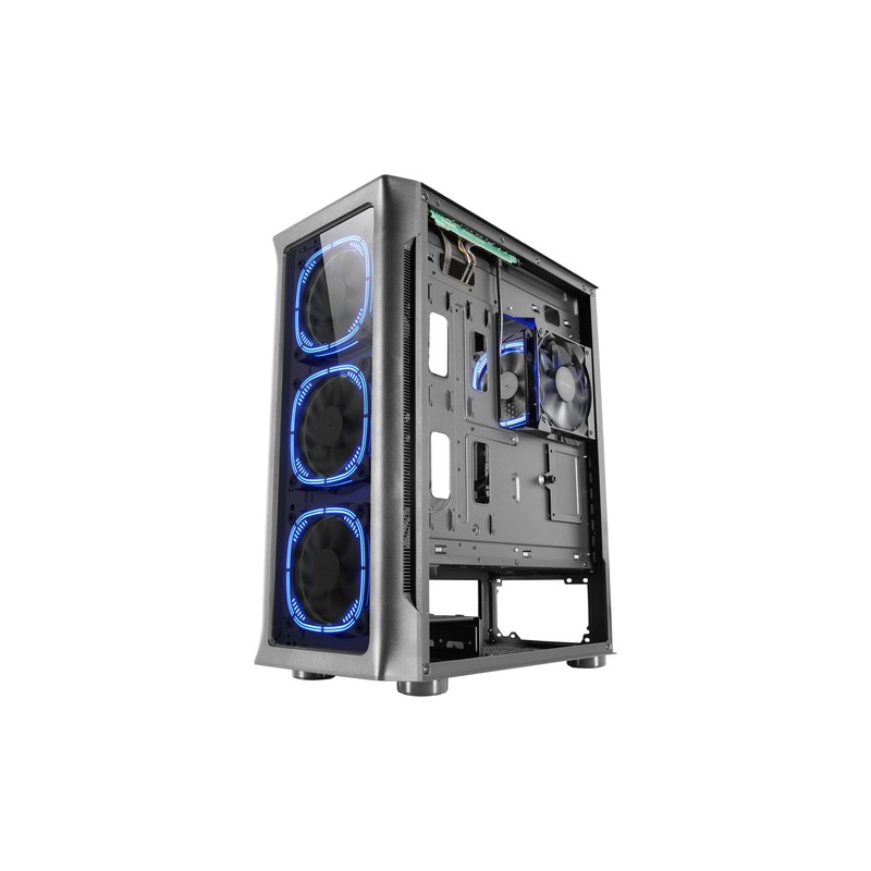 Caja E-atx Torre Gaming Mars Gaming Mc-neo Black Premium 4 Ventiladores Argb Frontal Y Lateral De Cr