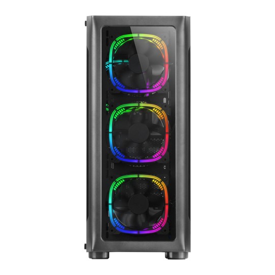 Caja E-atx Torre Gaming Mars Gaming Mc-neo Black Premium 4 Ventiladores Argb Frontal Y Lateral De Cr