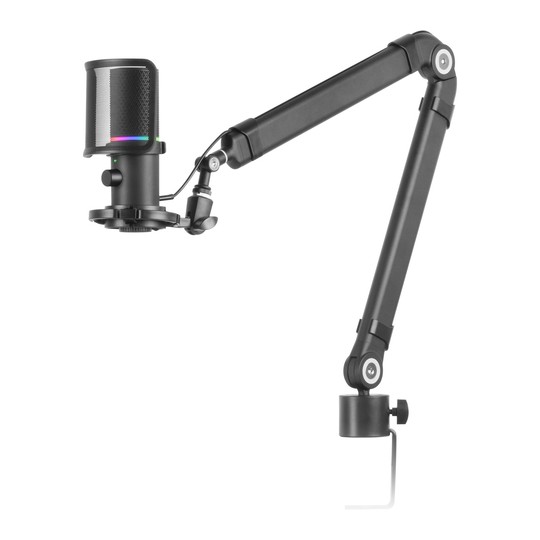 Microfono Profesional Mars Gaming Mmicxt Black Microfono De Estudio De Alta Definicion Adc 192khz Dynamic Argb Ring