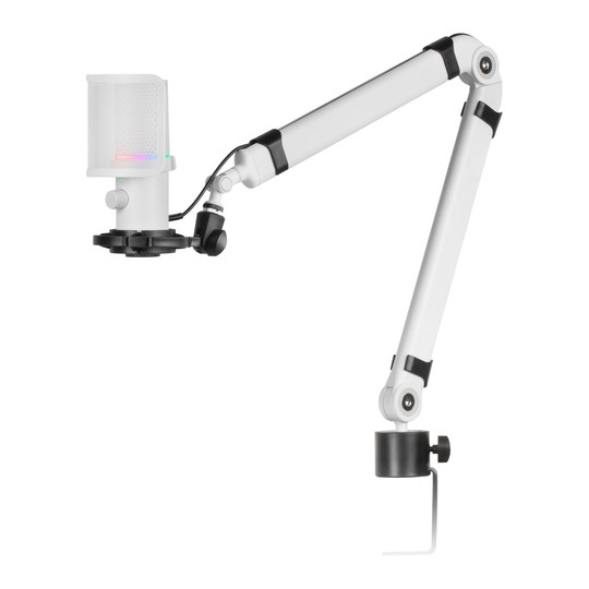 Microfono Profesional Mars Gaming Mmicxt White Microfono De Estudio De Alta Definicion Adc 192khz Dynamic Argb Ring