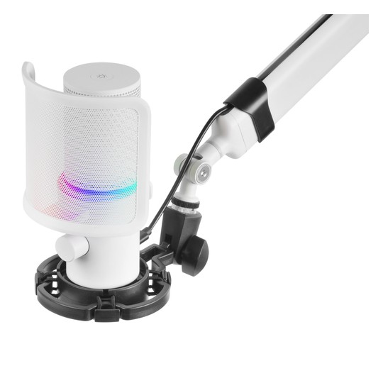 Microfono Profesional Mars Gaming Mmicxt White Microfono De Estudio De Alta Definicion Adc 192khz Dynamic Argb Ring