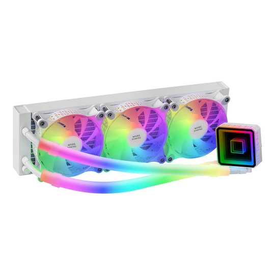Sistema De Refrigeracion Liquida Mars Gaming Ml-ultra360 White 3x12cm Iluminacion Argb (adressable)