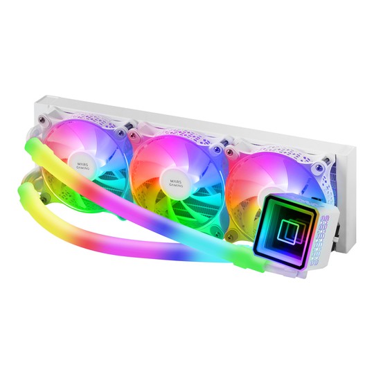 Sistema De Refrigeracion Liquida Mars Gaming Ml-ultra360 White 3x12cm Iluminacion Argb (adressable)
