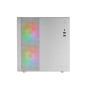 Caja Microatx Cube Gaming Mars Gaming Mc400 White Frontal Mesh Diseño Cube 3xventiladores 120mm Rgb