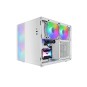 Caja Microatx Cube Gaming Mars Gaming Mc400 White Frontal Mesh Diseño Cube 3xventiladores 120mm Rgb