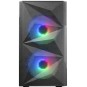Caja Microatx Gaming Mars Gaming Mc-me Black Frontal Mesh Con 2 Ventiladores Frgb 120mm Lateral De C