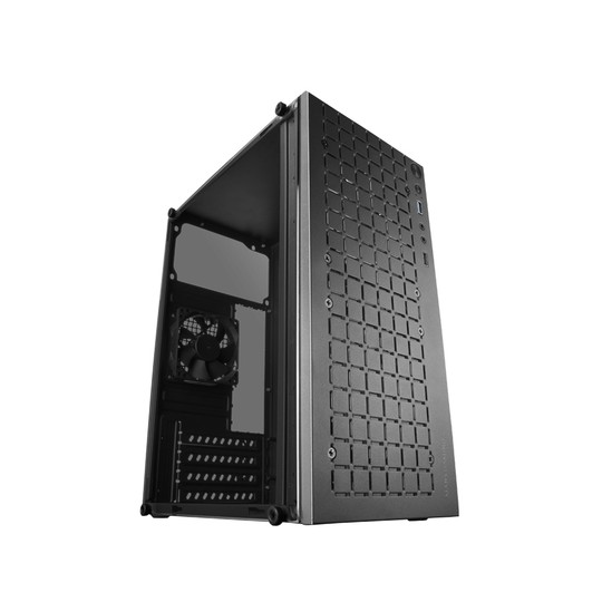 Caja Microatx Gaming Mars Gaming Mc-1000 Black Frontal Metal-mesh Ventana Lateral Completa Sin Fuente De Alientacion