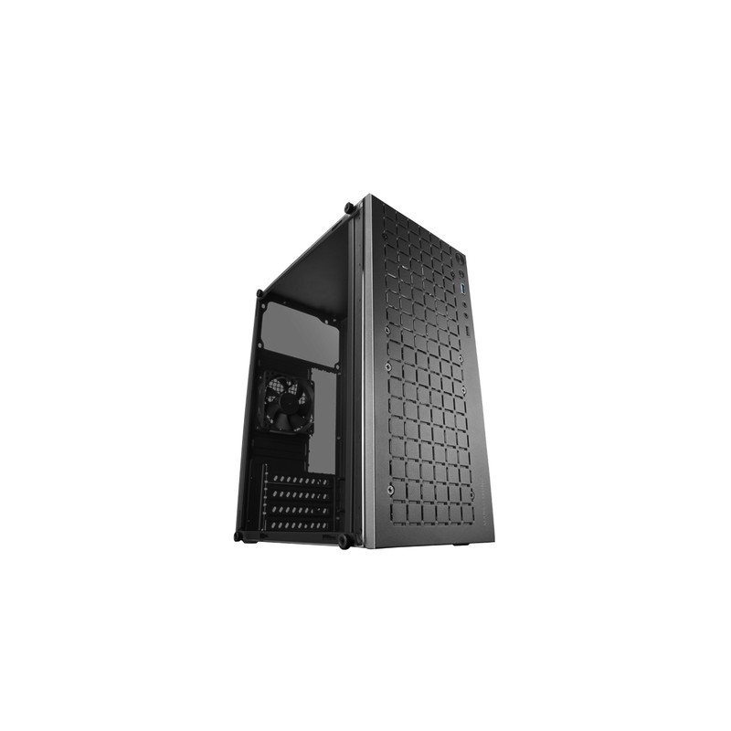 Caja Microatx Gaming Mars Gaming Mc-1000 Black Frontal Metal-mesh Ventana Lateral Completa Sin Fuente De Alientacion