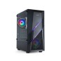 Caja Atx Semitorre Gaming Tooq Tqgcc102-b "biohazard" Negra Atx/micro Atx/mini Itx Frontal Led Rgb V