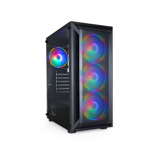Caja Atx Semitorre Gaming Tooq Tqgcc101-b "ragnärok" Negra Atx/micro Atx/mini Itx Ventana Lateral De Cristal Templado