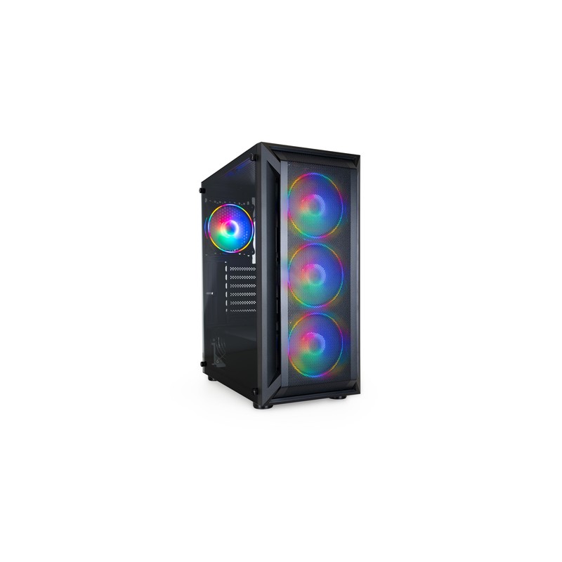 Caja Atx Semitorre Gaming Tooq Tqgcc101-b "ragnärok" Negra Atx/micro Atx/mini Itx Ventana Lateral De Cristal Templado