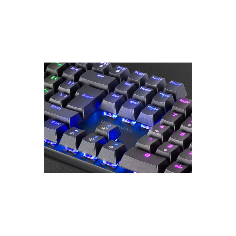 Teclado Mecanico Mars Gaming Mk422 En Italiano Black Switch Marron Pr De 100hz Anti-ghosting Avanzado Iluminacion Rgb