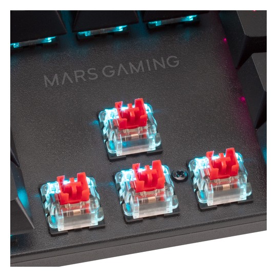 Teclado Mecanico Mars Gaming Mk422 En Italiano Black Switch Marron Pr De 100hz Anti-ghosting Avanzado Iluminacion Rgb