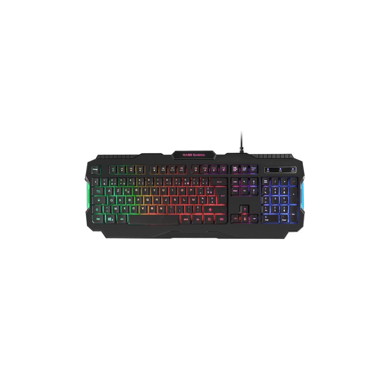 Teclado Mars Gaming Mrk0 En Frances Compacto Y Ligero Anti-ghosting Logitud Cable 3m Usb