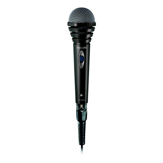 Microfono Karaoke Philips Sbcmd110 Color Negro Cable 1.5m Jack 3.5 - 6.3 Mm Mono