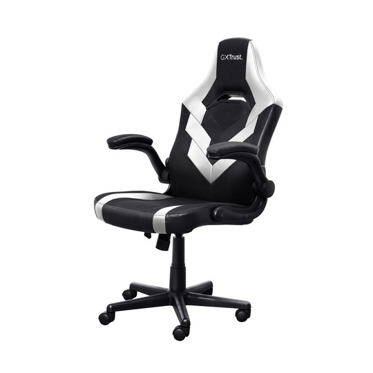 Silla Gamer Trust Gxt 703 Negra/blanca 25130 Elevador De Gas Clase 4 Reposabrazos Abatibles Bloqueo De Inclinacion Max. 140kg
