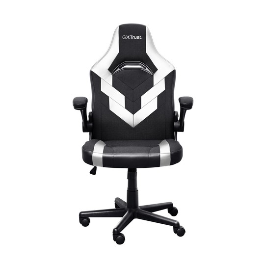 Silla Gamer Trust Gxt 703 Negra/blanca 25130 Elevador De Gas Clase 4 Reposabrazos Abatibles Bloqueo De Inclinacion Max. 140kg