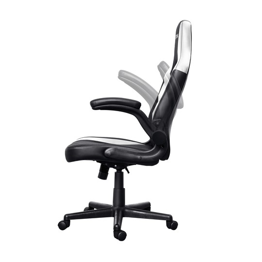 Silla Gamer Trust Gxt 703 Negra/blanca 25130 Elevador De Gas Clase 4 Reposabrazos Abatibles Bloqueo De Inclinacion Max. 140kg