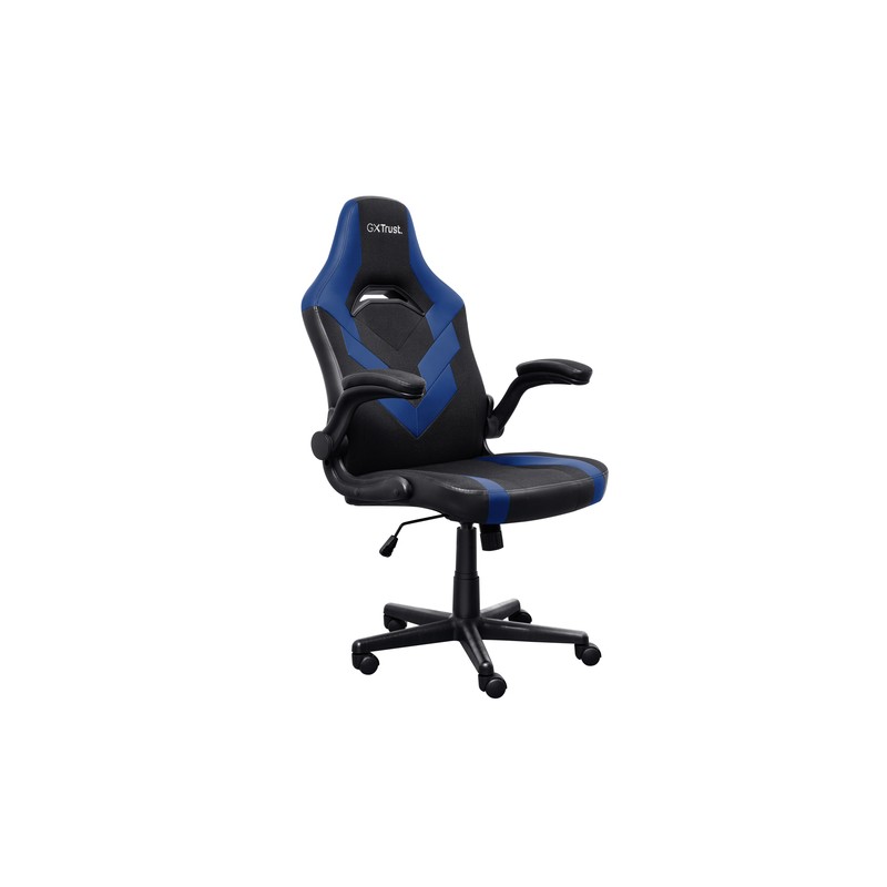 Silla Gamer Trust Gxt 703 Negra/azul 25129 Elevador De Gas Clase 4 Reposabrazos Abatibles Bloqueo De Inclinacion Max. 140kg