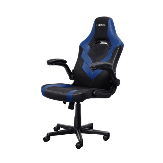 Silla Gamer Trust Gxt 703 Negra/azul 25129 Elevador De Gas Clase 4 Reposabrazos Abatibles Bloqueo De Inclinacion Max. 140kg