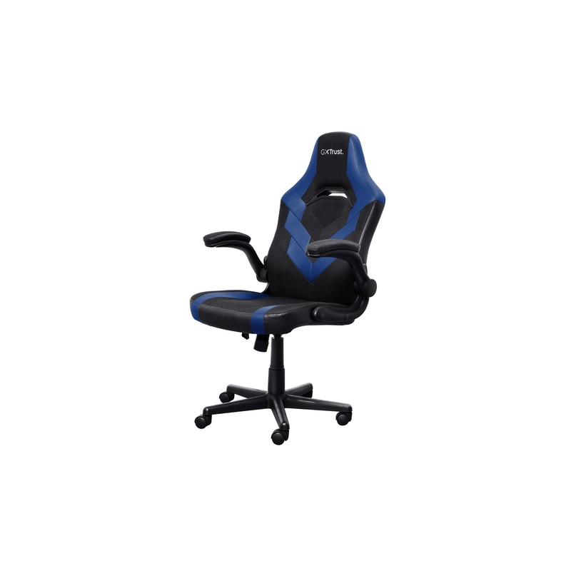 Silla Gamer Trust Gxt 703 Negra/azul 25129 Elevador De Gas Clase 4 Reposabrazos Abatibles Bloqueo De Inclinacion Max. 140kg