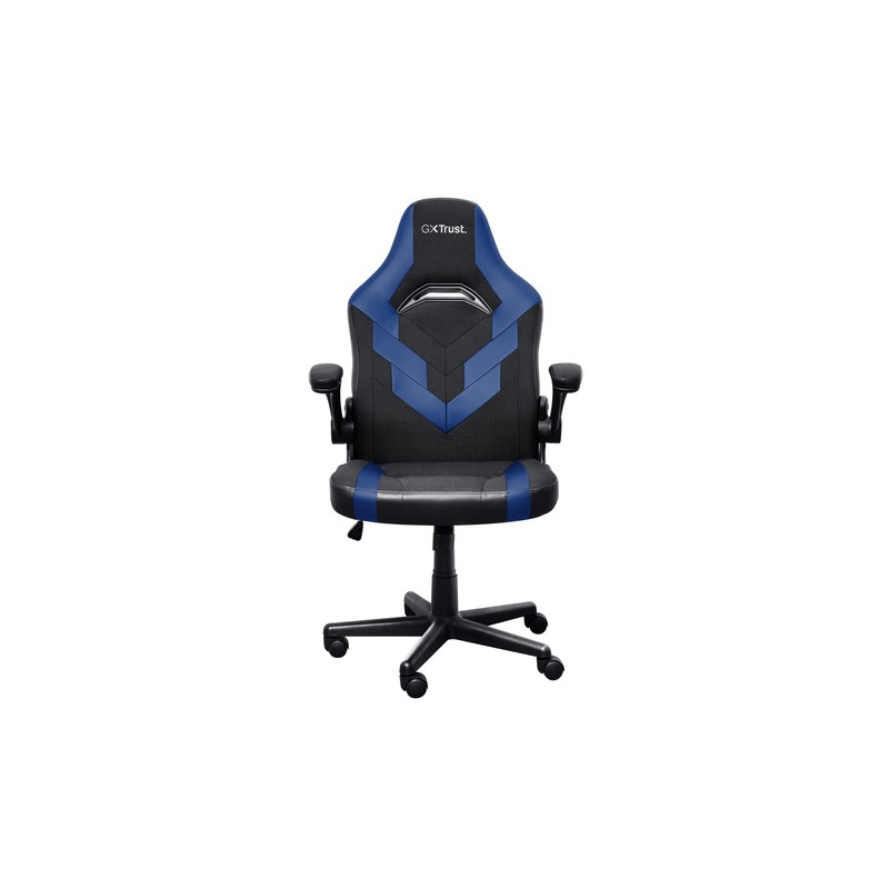 Silla Gamer Trust Gxt 703 Negra/azul 25129 Elevador De Gas Clase 4 Reposabrazos Abatibles Bloqueo De Inclinacion Max. 140kg