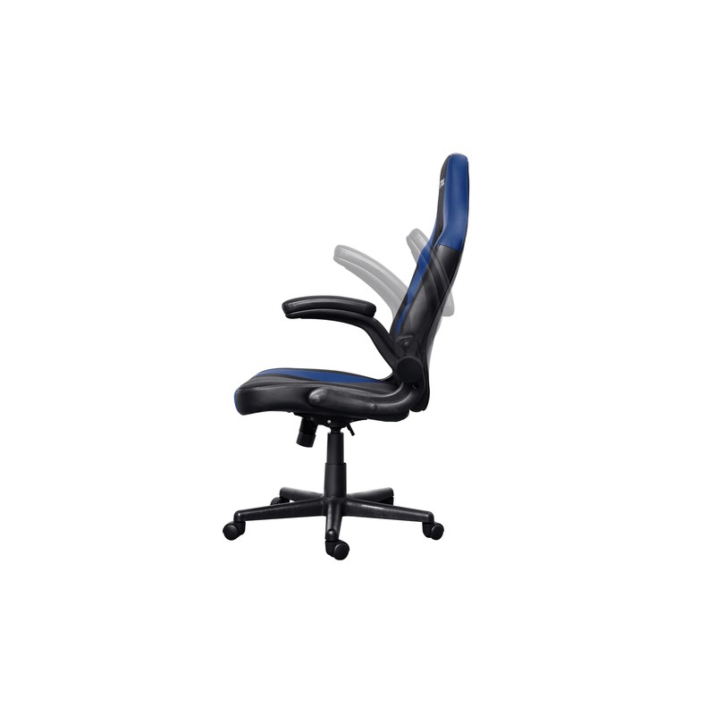 Silla Gamer Trust Gxt 703 Negra/azul 25129 Elevador De Gas Clase 4 Reposabrazos Abatibles Bloqueo De Inclinacion Max. 140kg