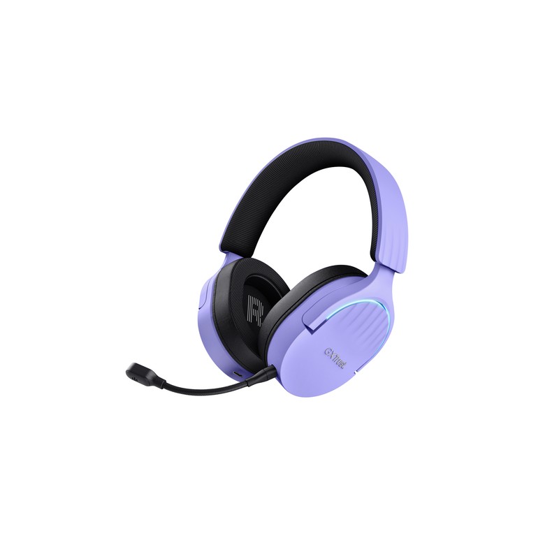Headset Bluetooth Trust Gaming Fayzo Gxt 491 Lila 25305 Bt Y Usb 2.4ghz Microfono Desmontable Y Flex