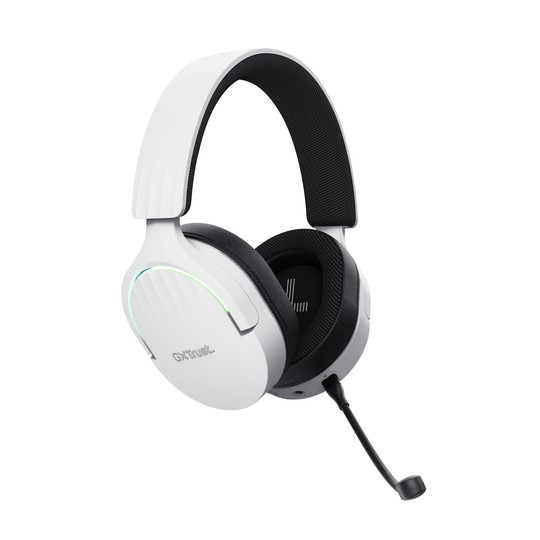 Headset Bluetooth Trust Gaming Fayzo Gxt 491 Blanco 25304 Bt Y Usb 2.4ghz Microfono Desmontable Y Fl