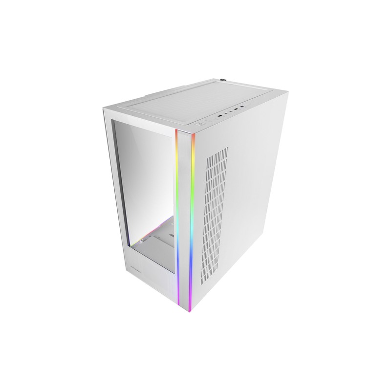 Caja E-atx Torre Gaming Mars Gaming Mc-ult Xxl White Frontal Y Lateral De Cristal Templado Sin Fuente De Alimentacion